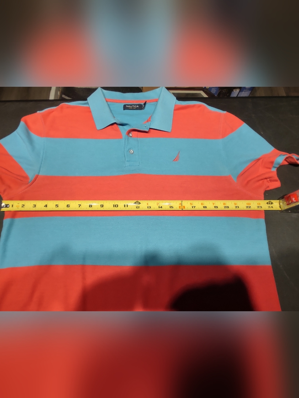 Nautica - Polo Shirt - Men's XL - Blue & Pink - Picture 2 of 6